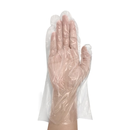 Kleen Chef Disposable Gloves, High Density Polyethylene, Powder-Free, M, 525 PK, Clear BL-KCFS-ES-HDPE-CLDG-01-M
